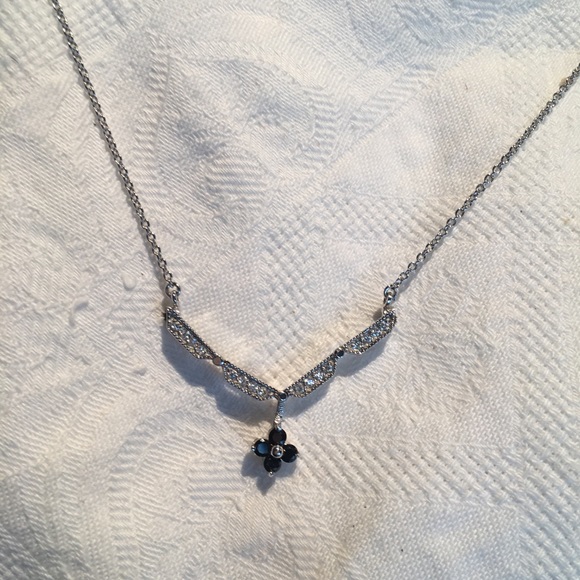 Sterling crystal convertable necklace - Picture 2 of 7